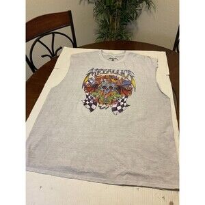 METALLICA Nor Cal T-Shirt White Size Xl No Sleeves Gym Gear